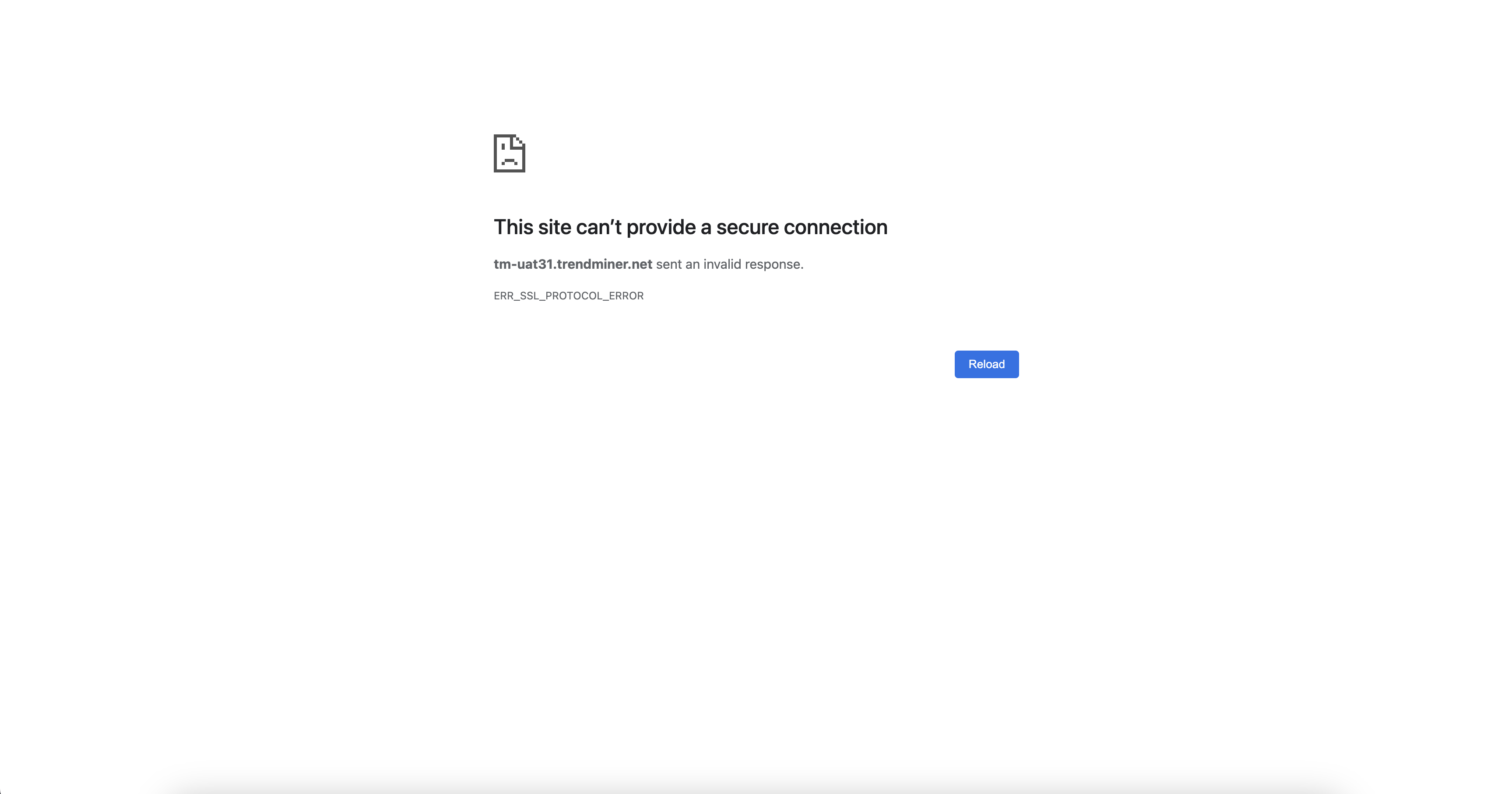 ERR_SSL_PROTOCOL_ERROR