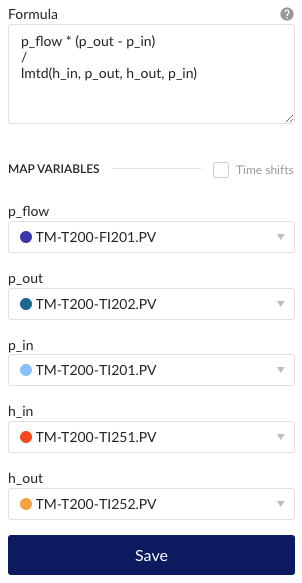 Heat exchange coefficient calculation