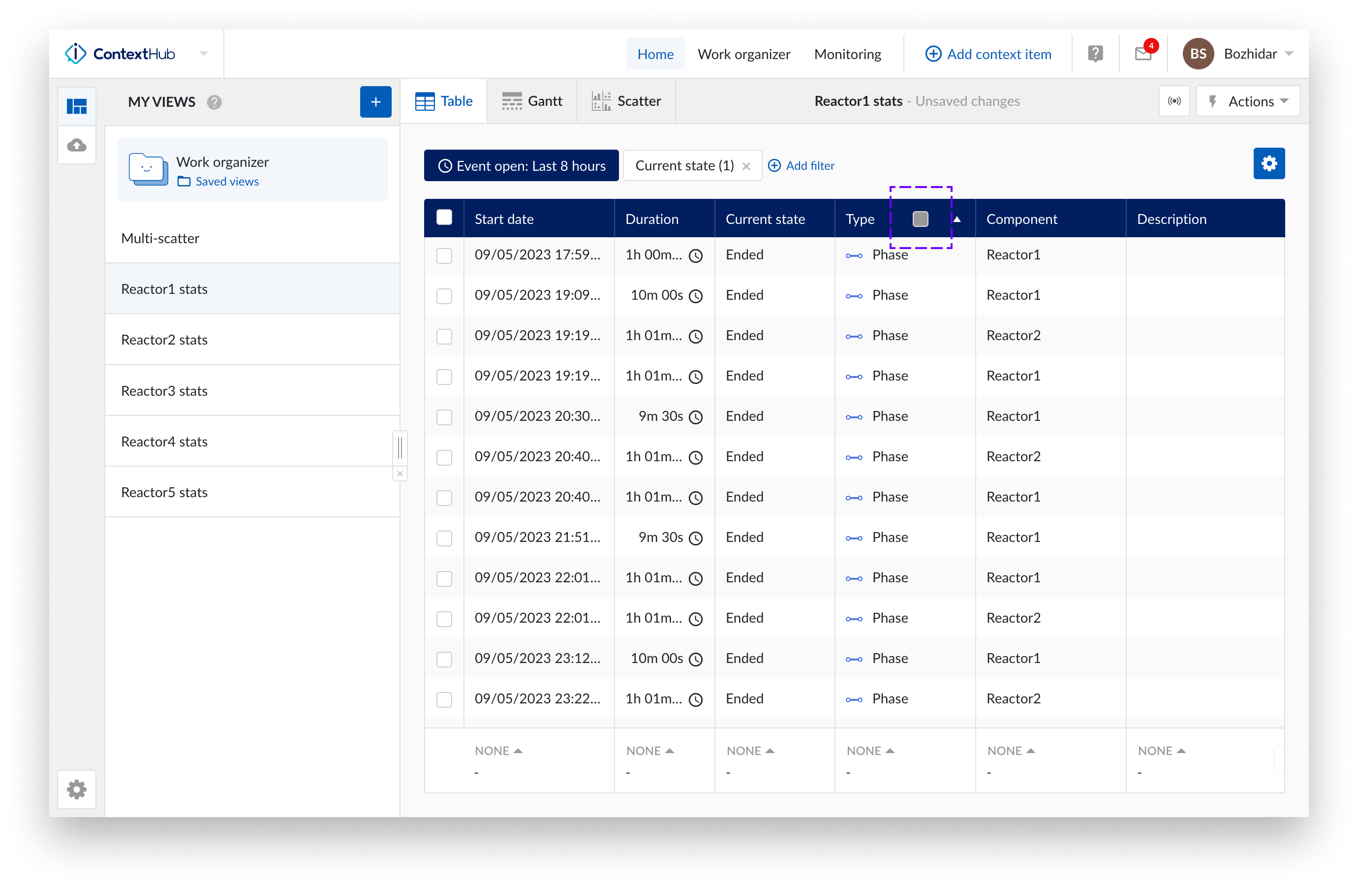 Conditional formatting on a ContextHub table