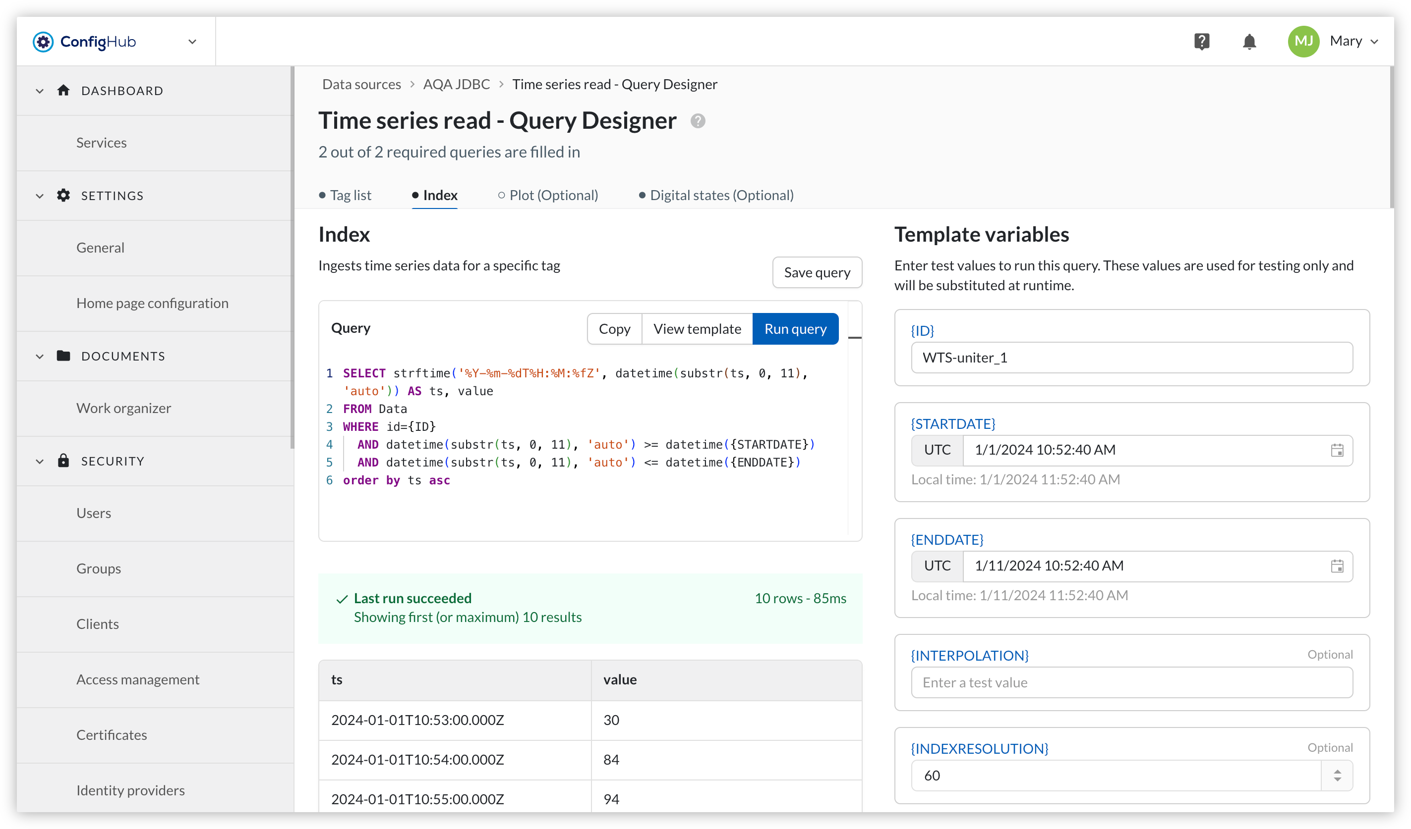 2026_R3_ConfigHub_QueryDesigner_SuccessfulRun.png